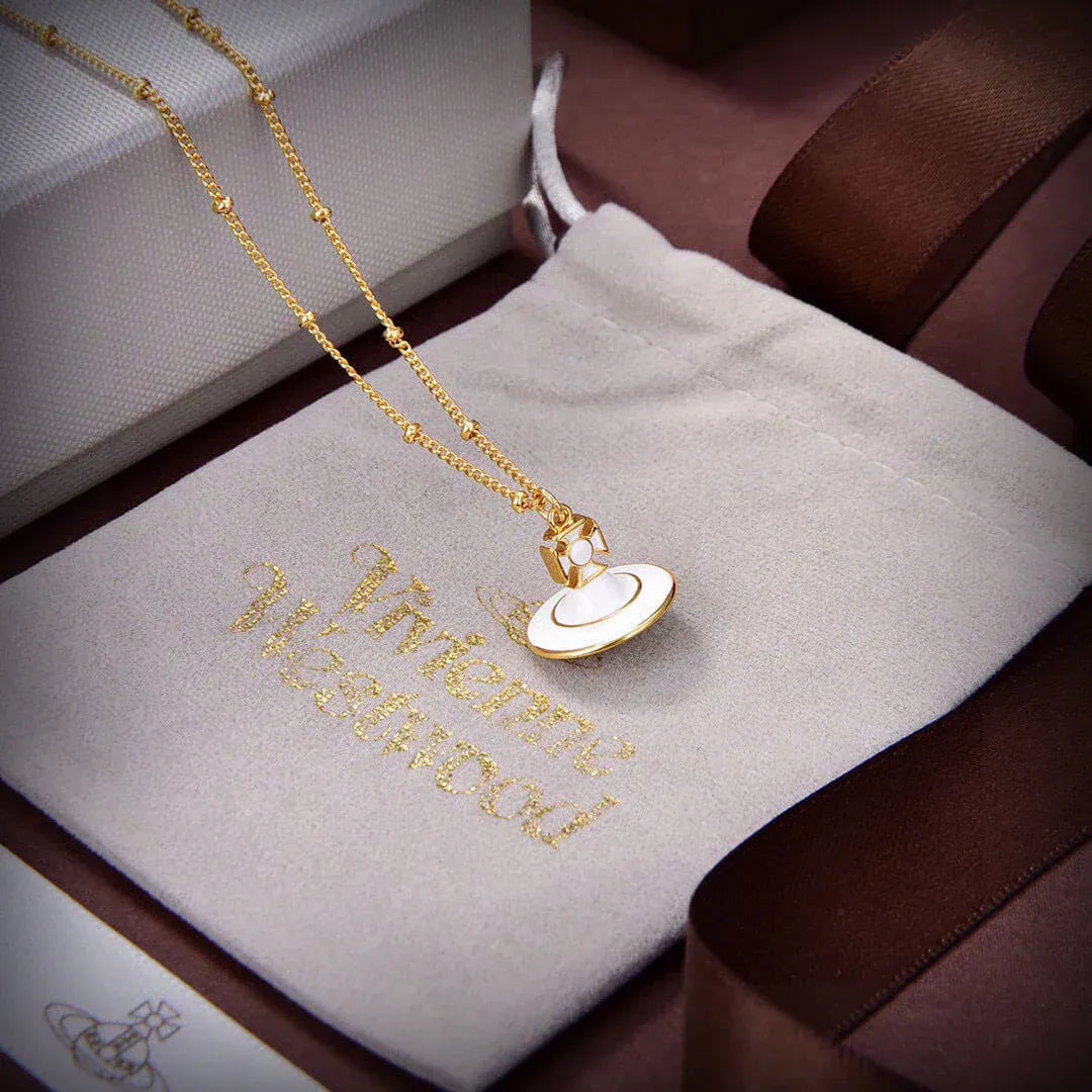 Celestial Saturn Pendant Necklace