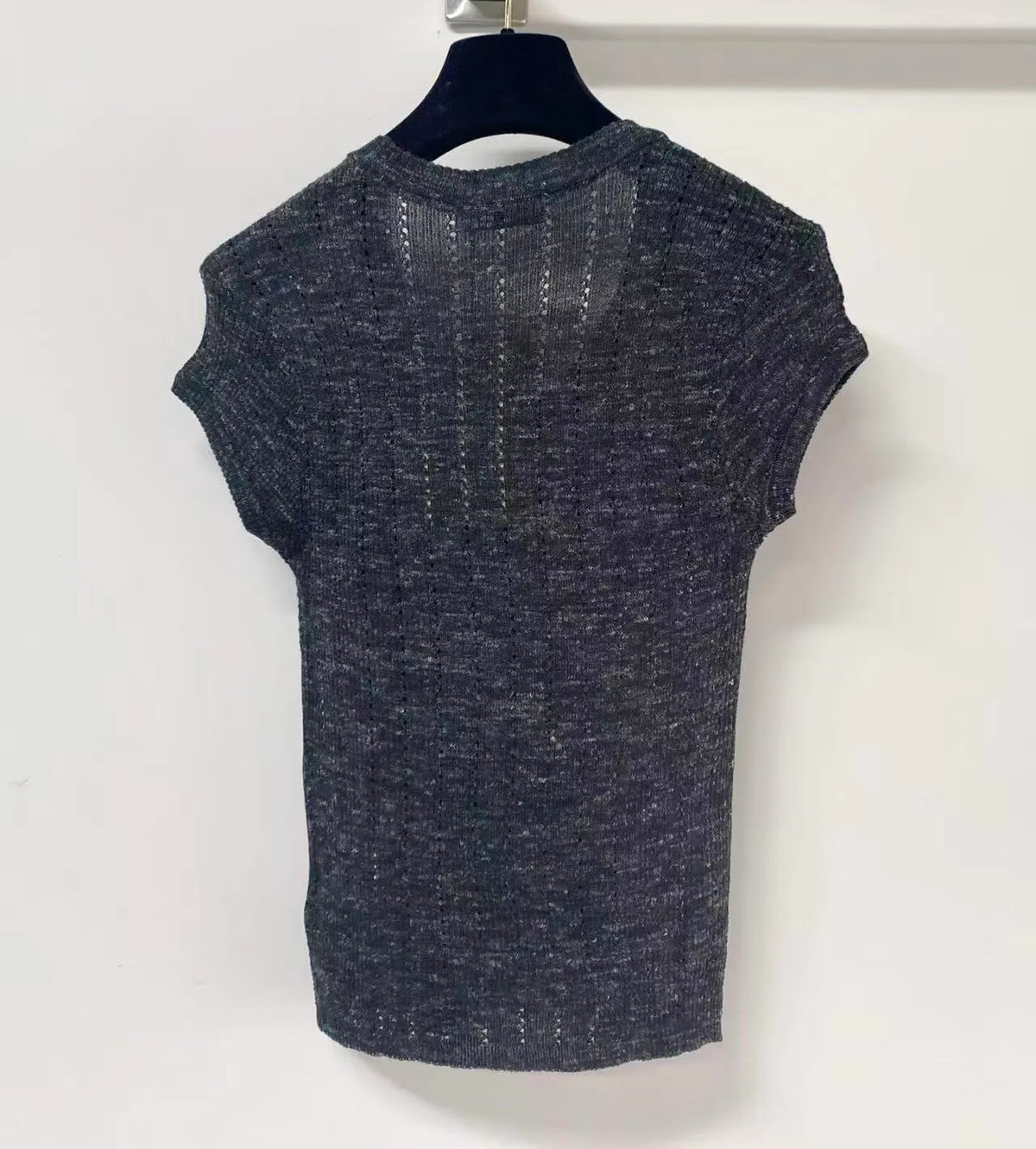 Breathable Embroidered Knit Top