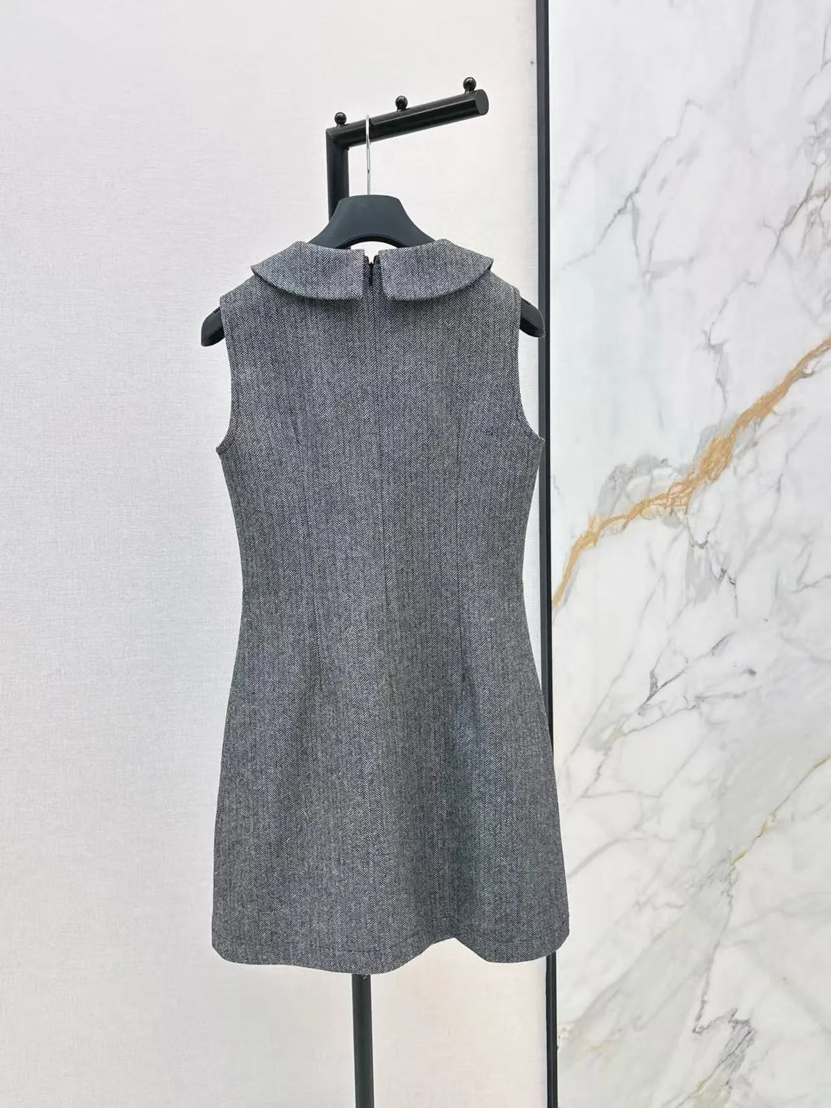 Bee Stitch Collared Tank Dress