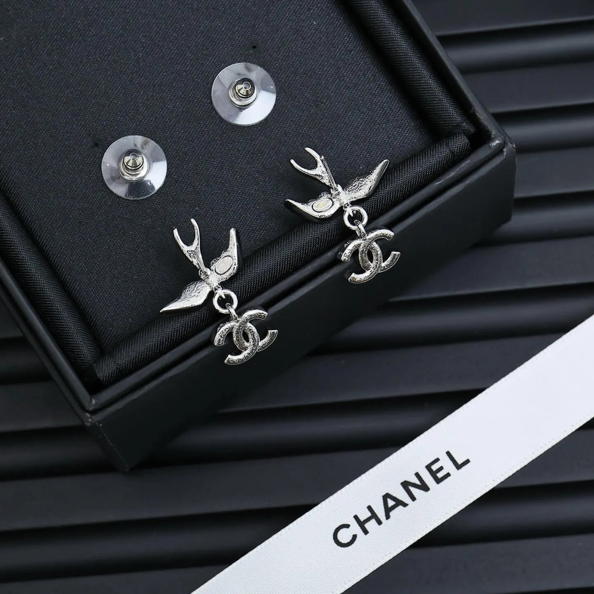 Modern Silver Swallow Earrings