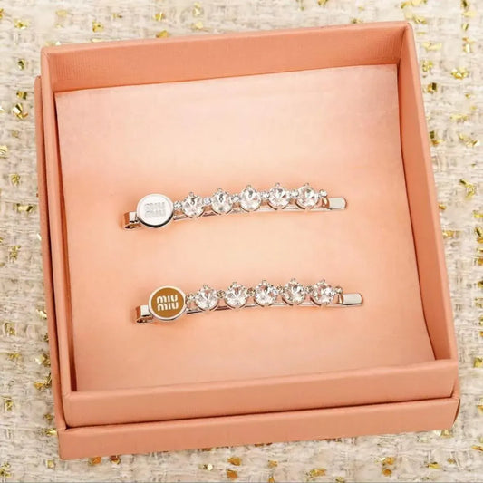 Fashionable Enamel & Diamond Hair Clip