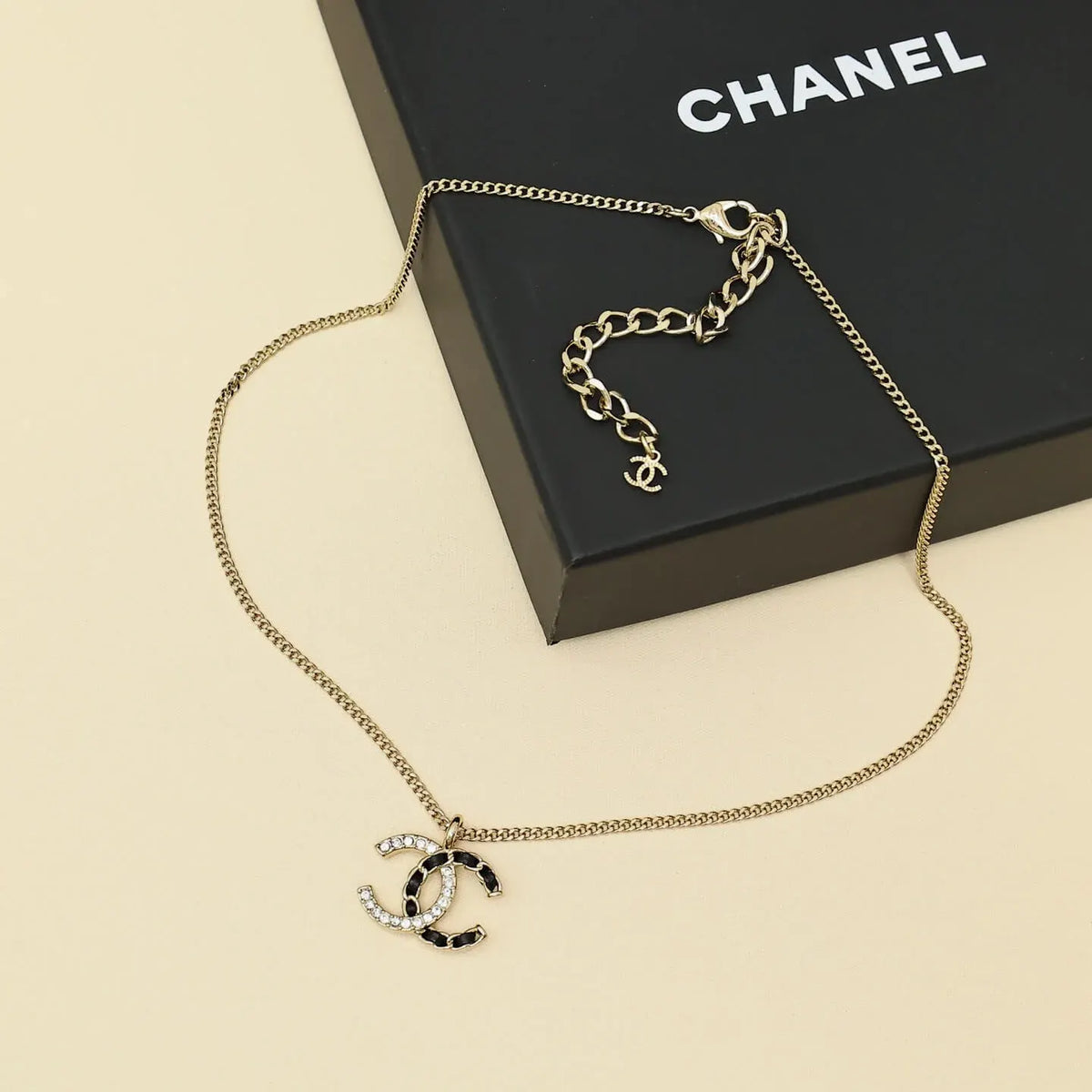 Leather-Threaded Diamond Choker