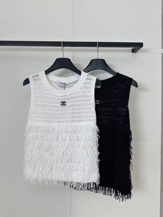 Patchwork Fringe Tank Top
