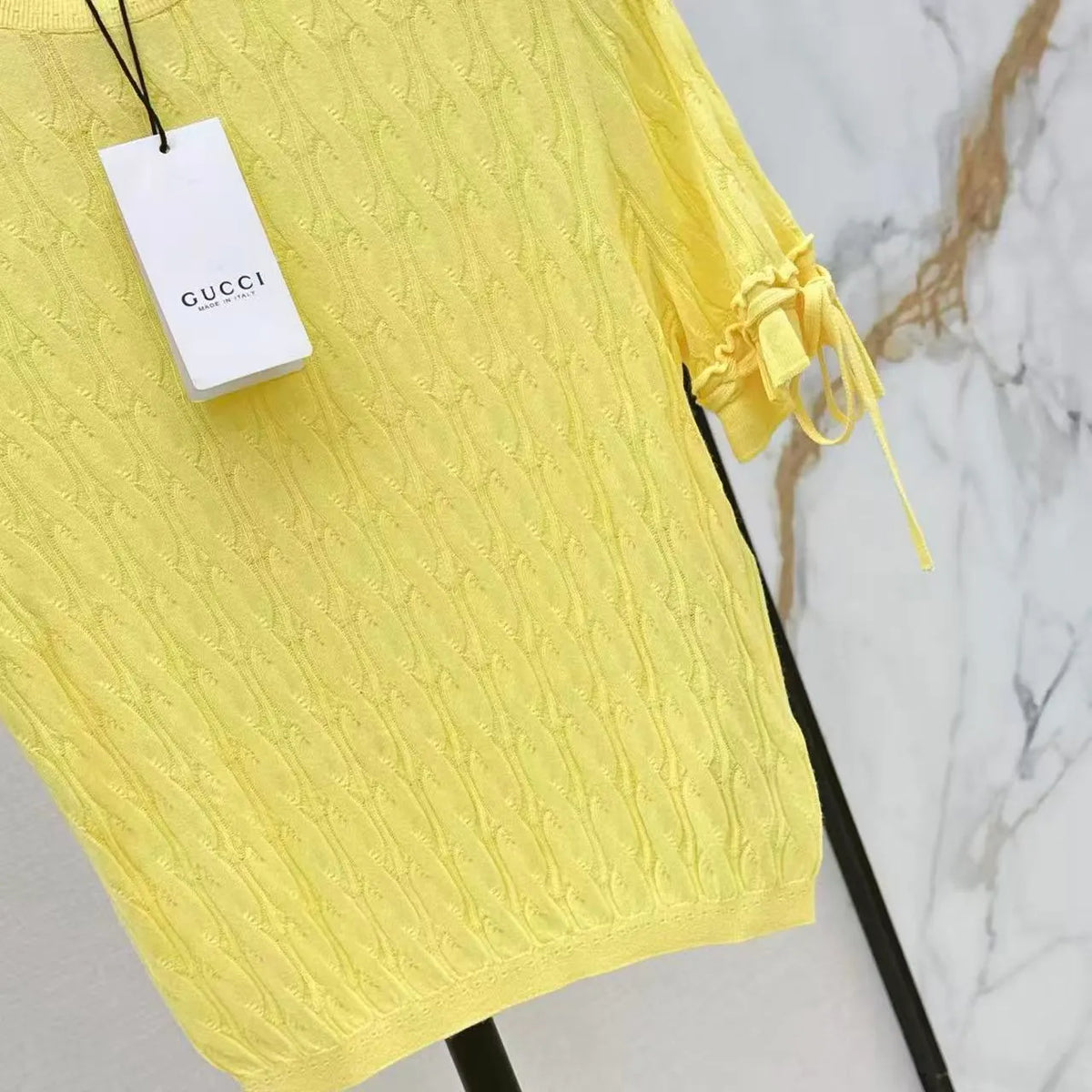 Cable Knit Short Sleeve Top