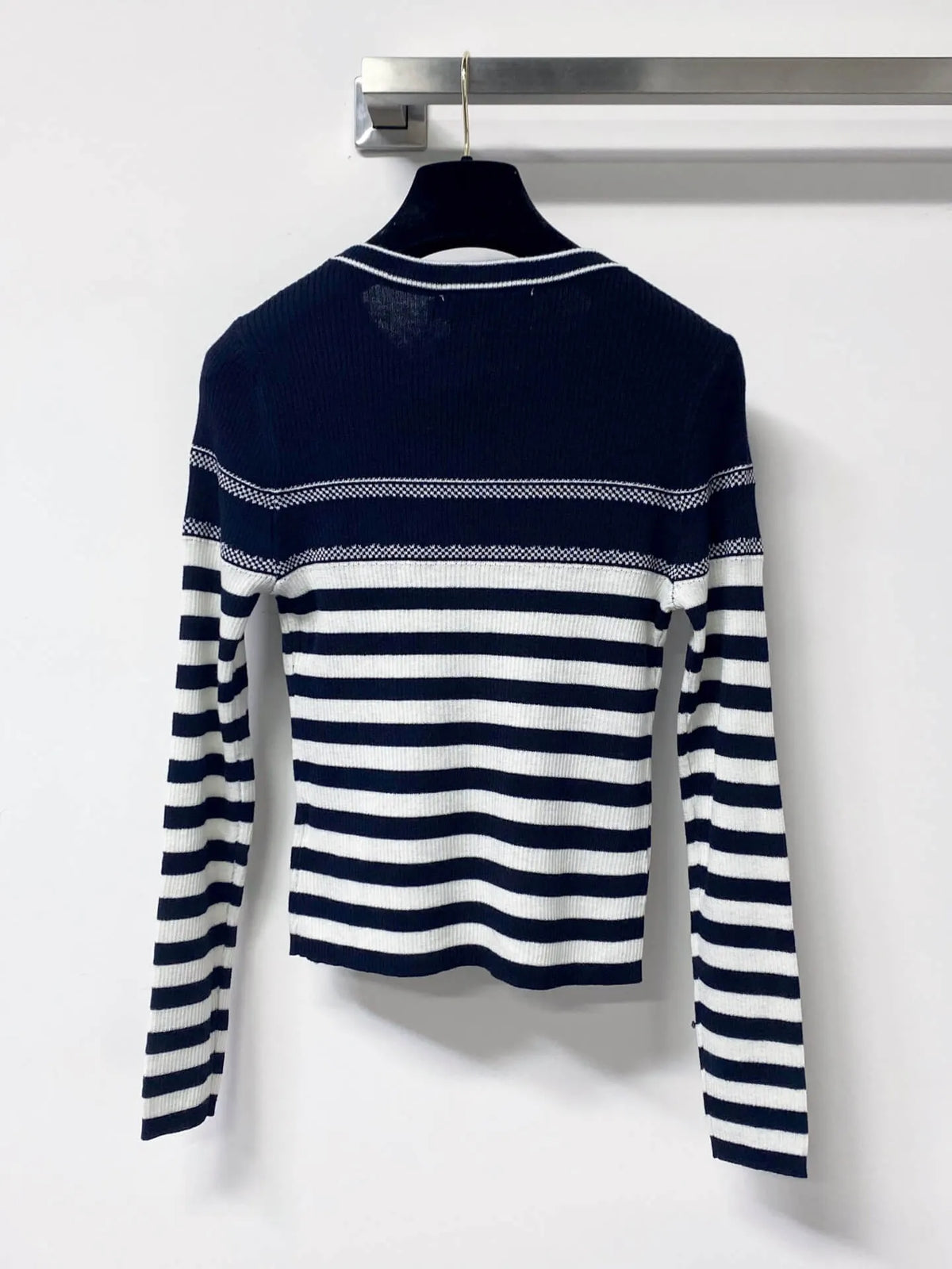 Nautical Striped Slim Knit Top
